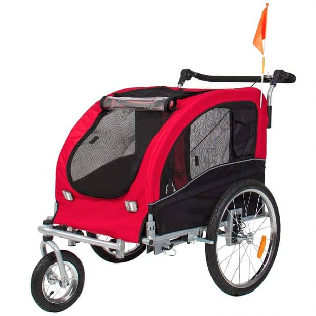 Best Choice Products 2-in-1 Pet Stroller and Trailer w:Hitch