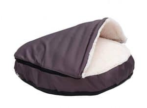 HappyCare Textiles Durable Oxford to Sherpa Pet Cave and Round Dog Bed