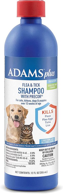 Adams’ Plus Flea & Tick Shampoo (with Precor for Dogs and Cats) Review